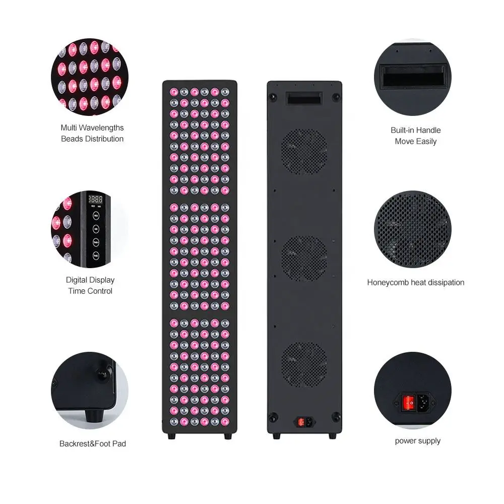 Medical Grade 1000W Smart Digital Display Near Infrared Led Red Light Therapy Panel Full Body Standing