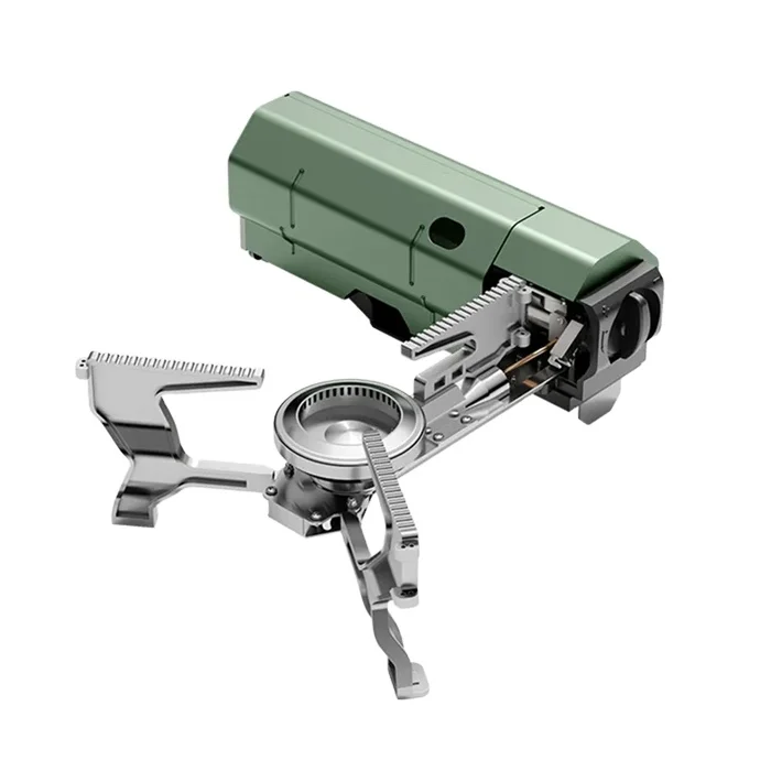 Outdoor Picnic Mini multi fuel Cooking Furnace Butane Portable Folding Camping Gas Stove with Adjustable Fire