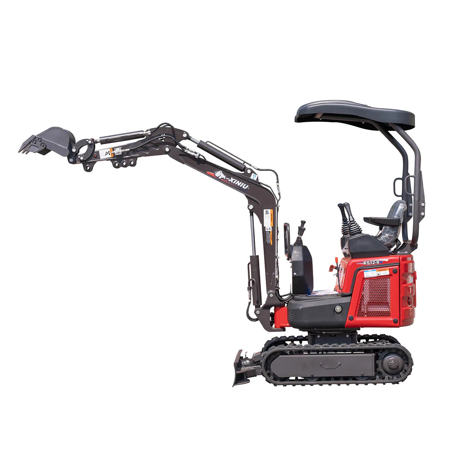 xiniu 1200kg  Mini Rhinoceros ks12-9 Crawler Excavator 1.2 Ton Small Mini Digger  three cylinder engine bagger