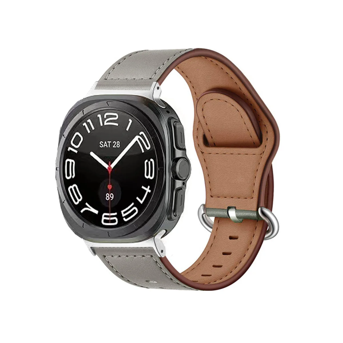 New Classic Genuine Leather Watch Strap For Samsung Galaxy Watch 7 Ultra 47mm Watch Band