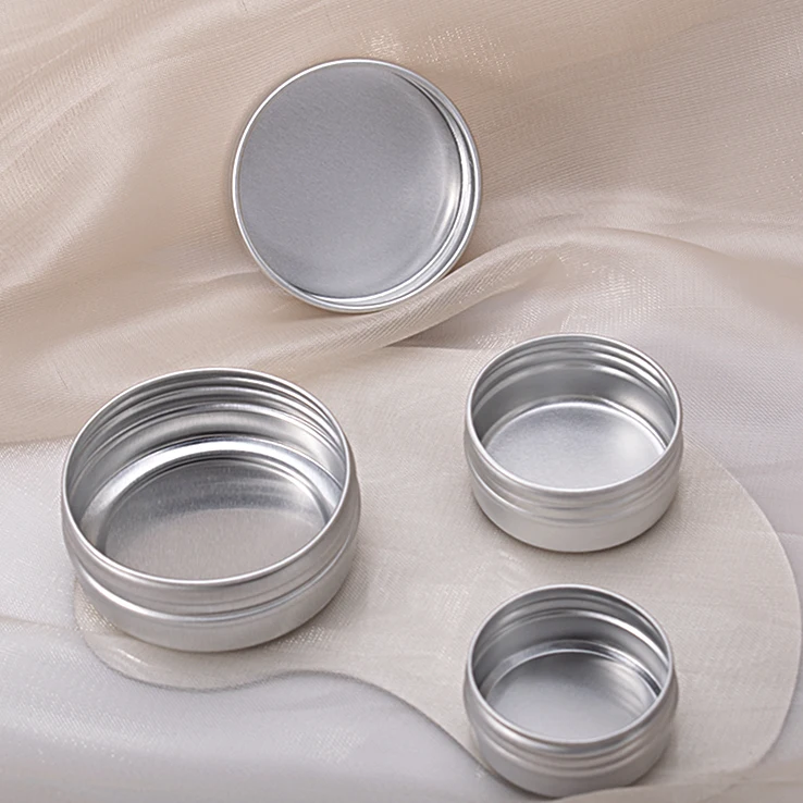 10g 30g 50g professional custom aluminum cosmetic jar round tin body cream packaging aluminum powder jar metal tin container