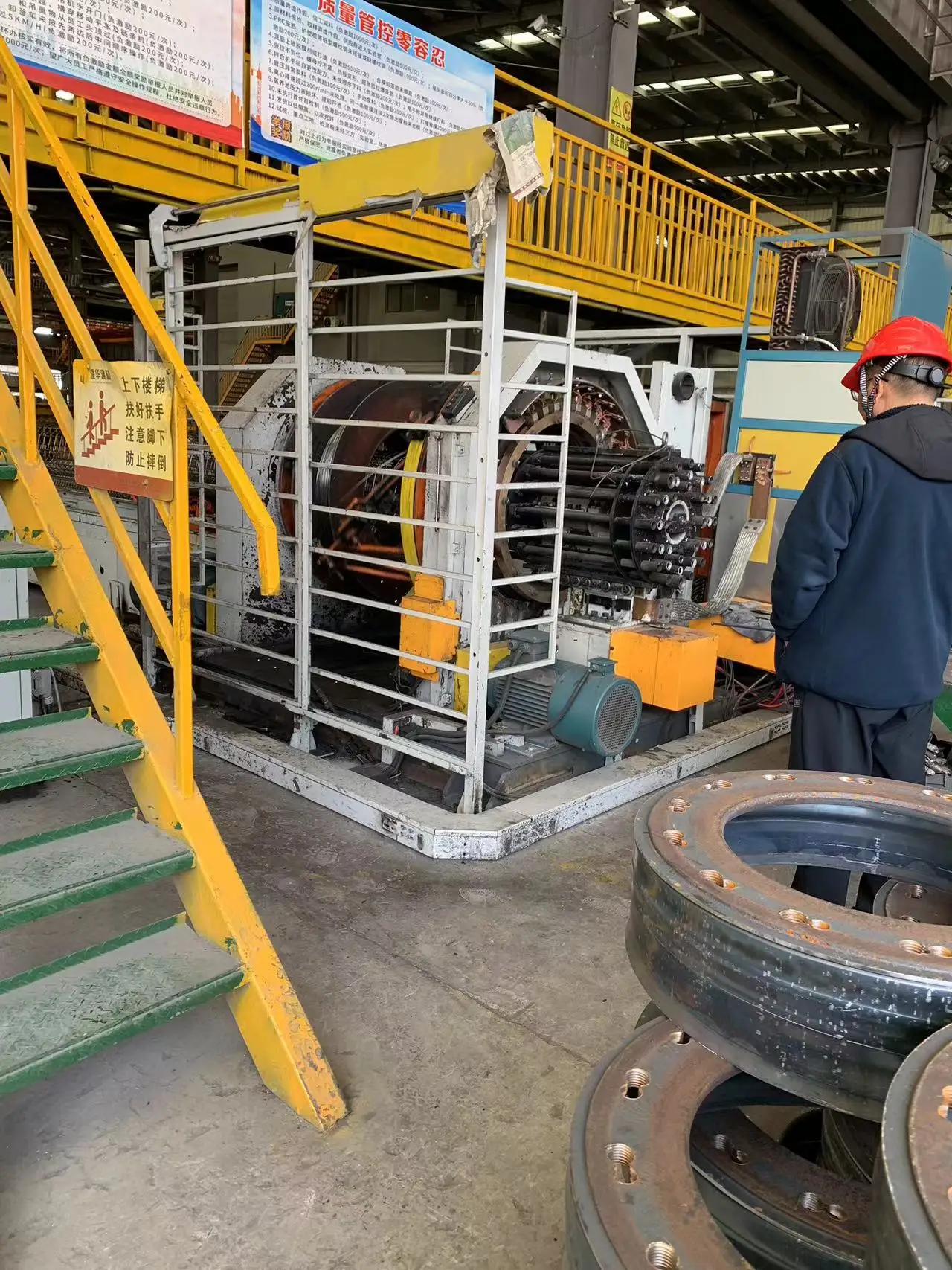 automatic steel wire concrete pile cage making machine