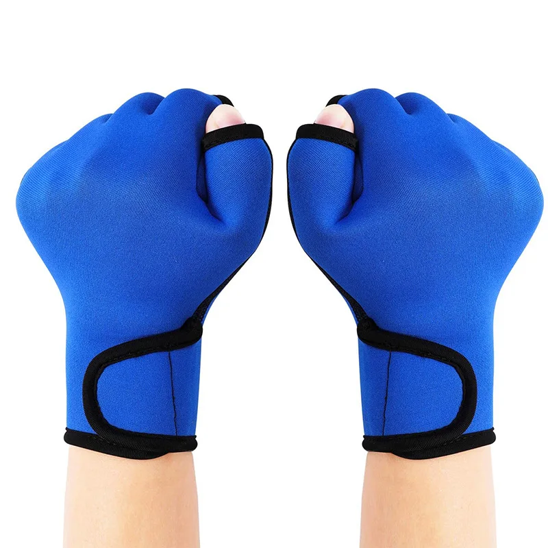 Diving Gloves M Size L Size Half Finger Winter Swimming Wear-resistant Non-slip Gloves Swimming Paddling Palm