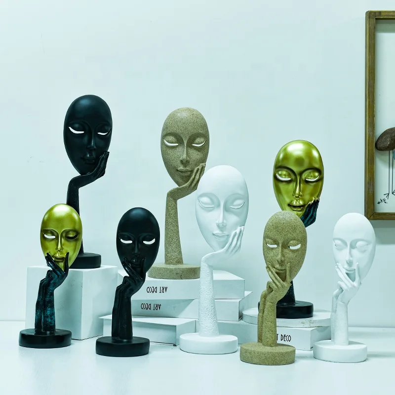 Thinker Stone Powder Craft Resin Ornaments Contemporary China Import Items Decor For Home