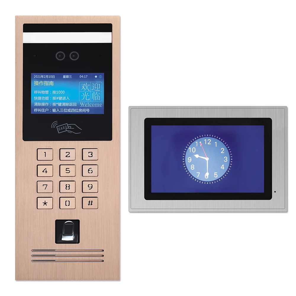 Building Multi Apartment Ring Video Door Phone Access Control Intercom system Smart Metal Waterproof IP digital intercom system