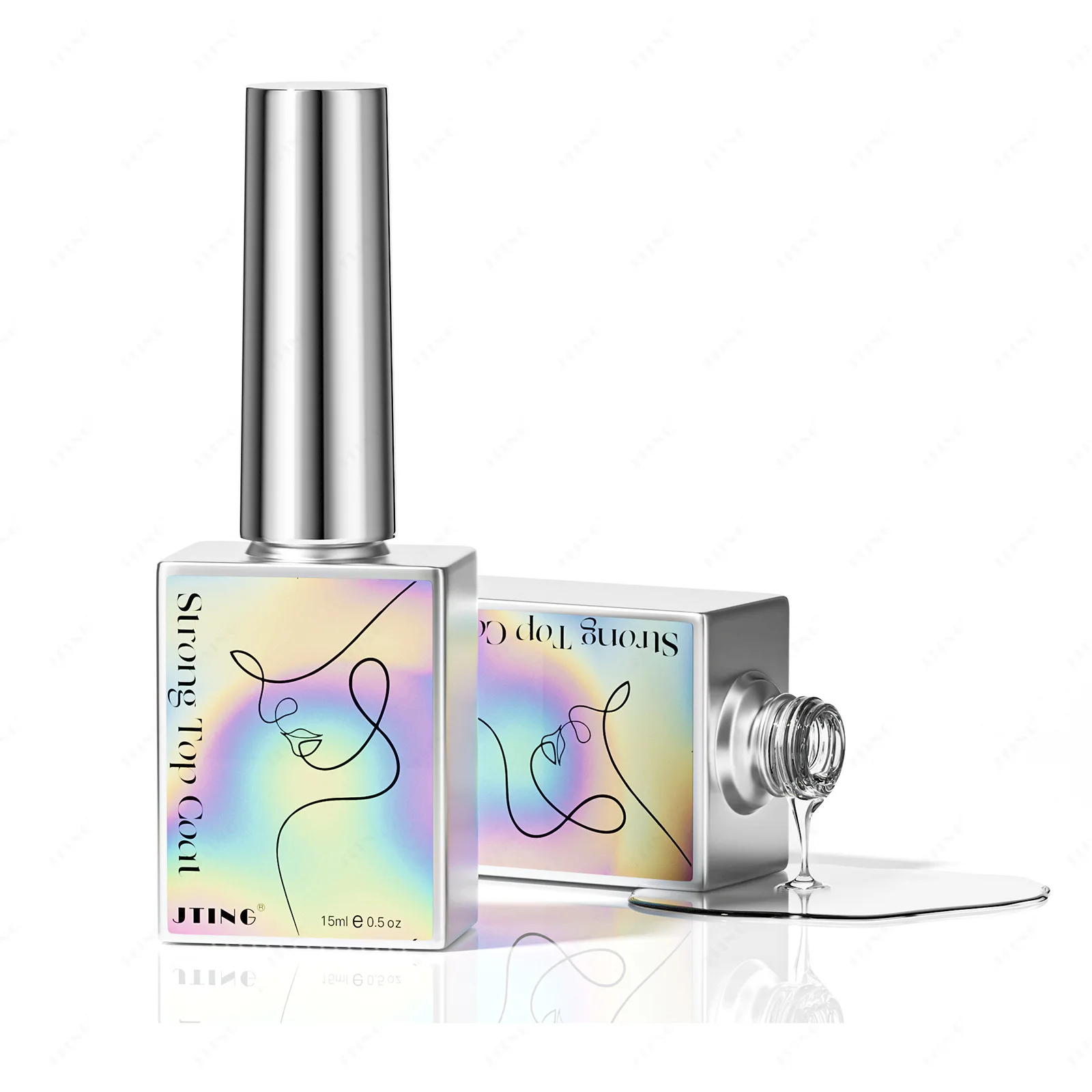 Hot selling transparent high quality topcoat functional glue scratch resistant wear resistant nail polish glue crystal coating