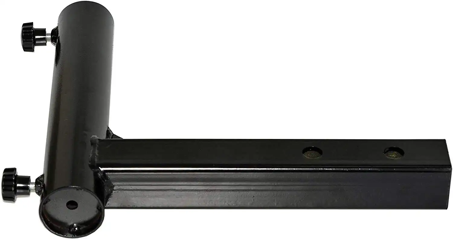 High Quality Black Heavy-Duty Metal Trailer Hook Customizable Single Flag Pole Bracket for Car Bumper Car Tent Installation