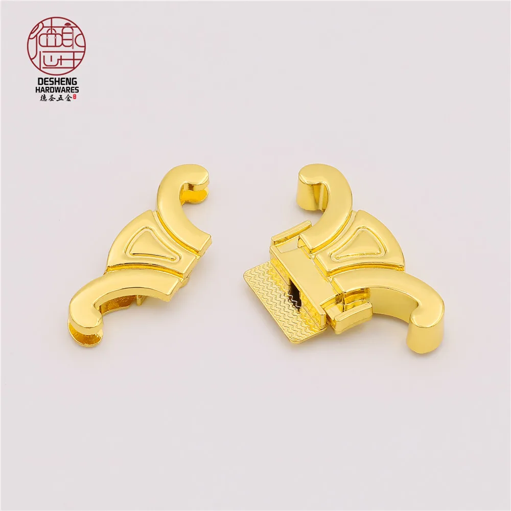 Purse Metal Clasp Buckle Fasteners Snap Clip Lock Decorative Buckle for Bags