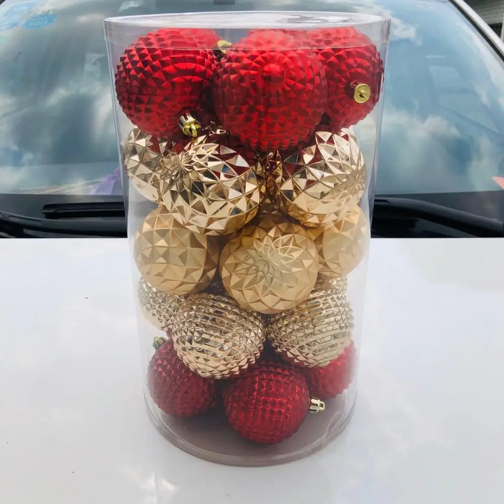 
Exquisite plastic Christmas tree decorated in art deco shape with shatterproof Christmas balls 