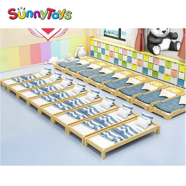 Hot sale push-and -pull kindergarten beds children cots bedroom wall wardrobe design