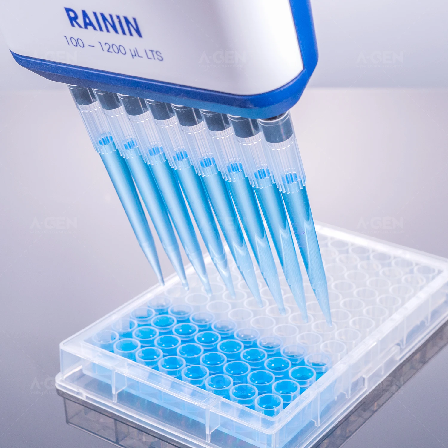 Polypropylene Pcr Free Low Retention Optional Pp Material 1000ul Pipette Tips( Without Filter In Rack For Brand R )