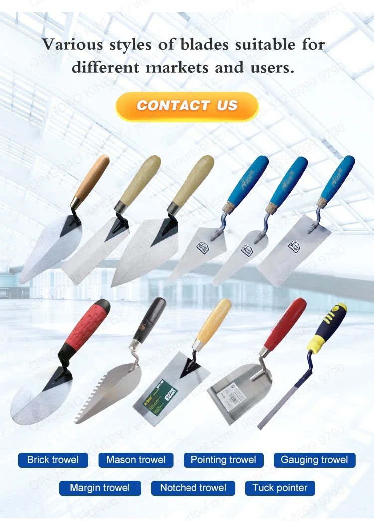 Professional High Carbon Steel Plastering Trowel Finishing Tools Concrete Bricklaying Plaster Trowel