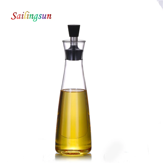 classical thickened bottom with stoper clear pyrex glass soy sauce cruet
