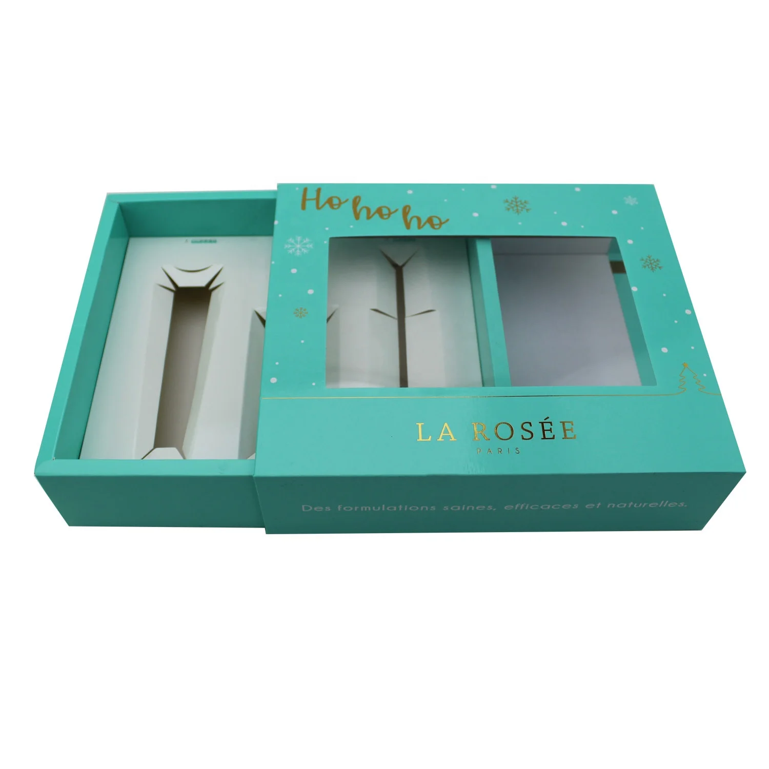 Custom Design Luxury Printing Paper Packaging Sample Beauty Clear display window gift box for Cosmetics
