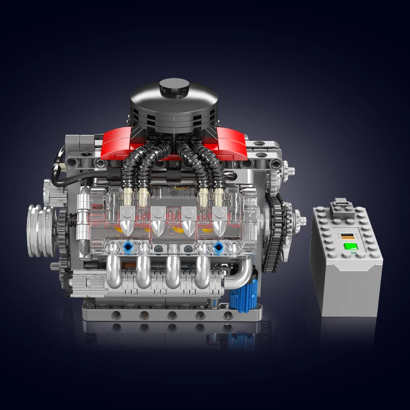 Формы King 10171 2024 новый двигатель V8 креативные игрушки Детские Рождественские подарки развлекательные модели двигателя наборы строительных блоков