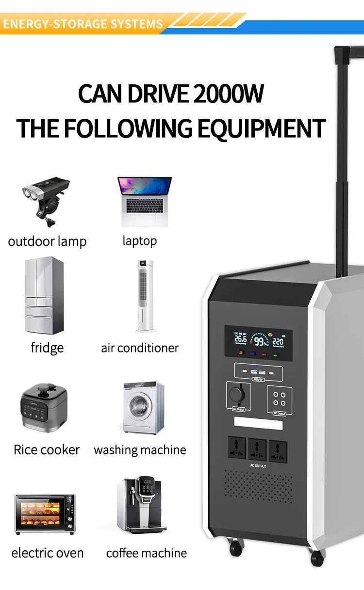 Wholesale Outdoor Portable Power Station 2000w Solar Generator Rechargeable Energy Battery Charging Bank For Camping