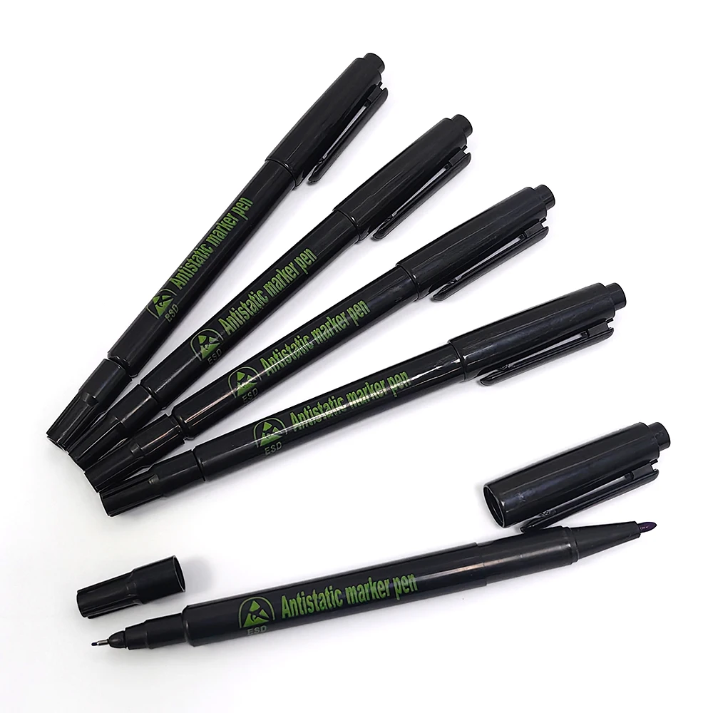 Black Red Blue Ink Cleanroom Office Stationery Marking Pen ESD Antistatic Refillable Marker Pen