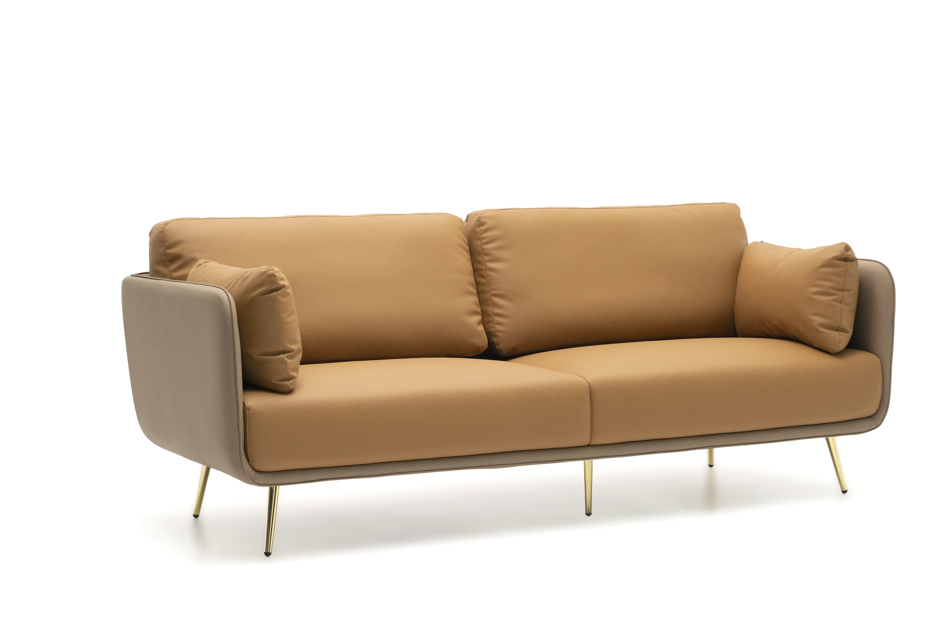Light luxury china factory price new model office upholstered golden commercial office sofa set