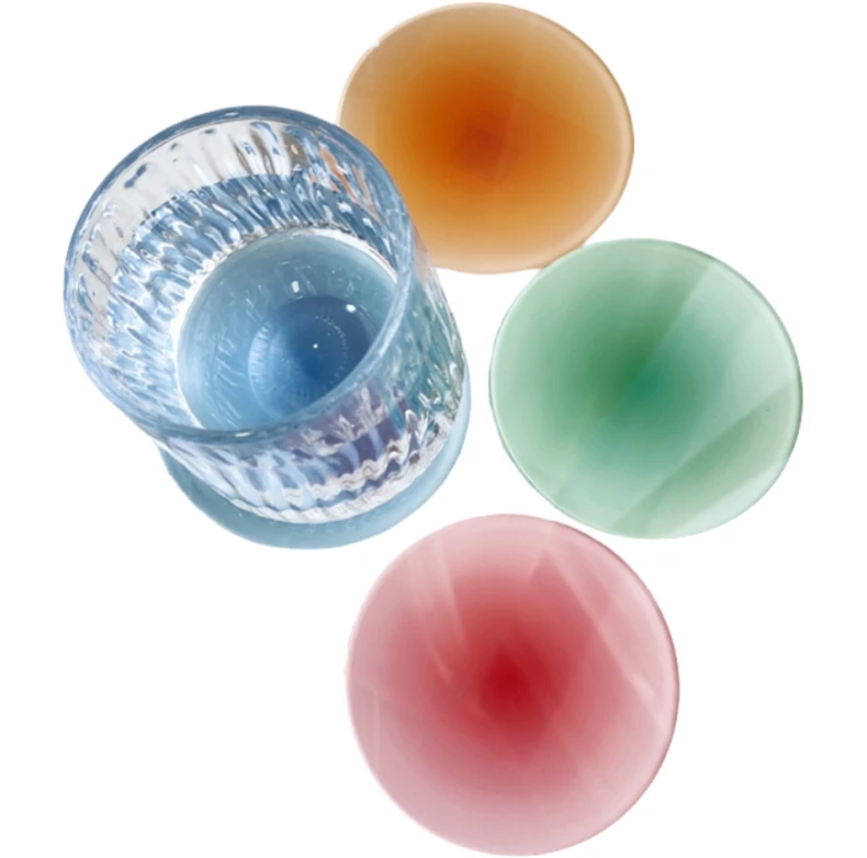 Wholesale 4 PCS Acrylic Colorful Coasters for Drinks Round Fashion Cup Thicken Trendy Coaster for Coffee Juice Decoration Mat