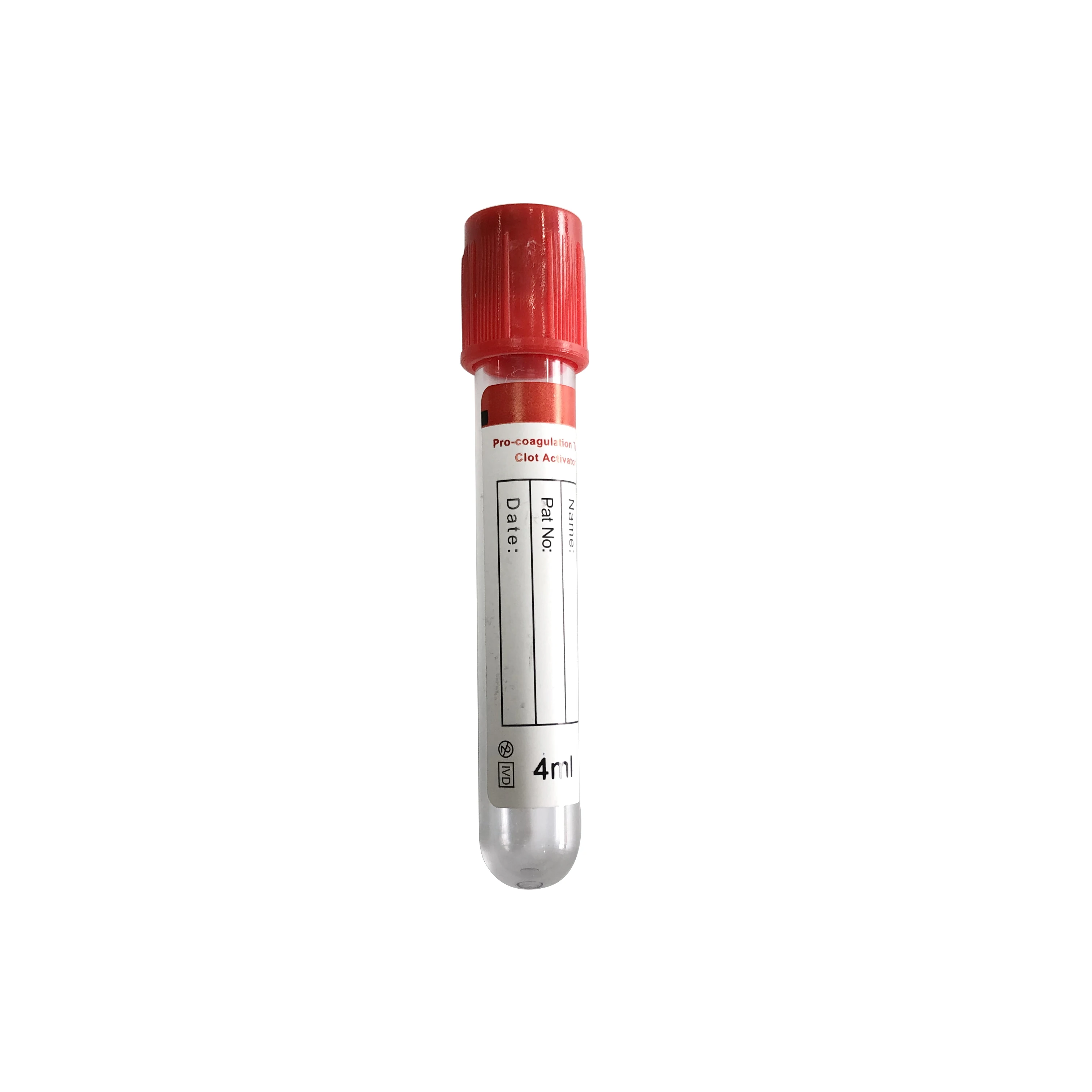 Lab Hospital Medical No Additive Disposable k2 k3 Pet Or Glass 13*75mm Vacutainer Vacuum Blood Collection Tube