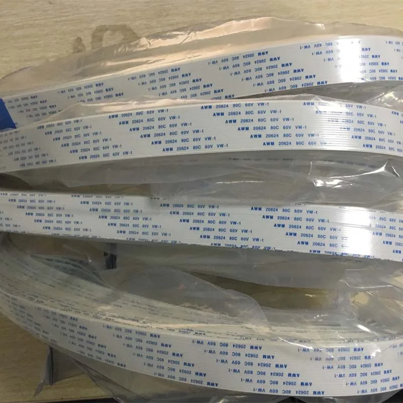 Custom Design Service AWM 20624 80C 60V VW-1 2896 30v 0.5MM 1.0MM 1.5MM 2.0MM Pitch FFC FPC Flexible Flat Cable