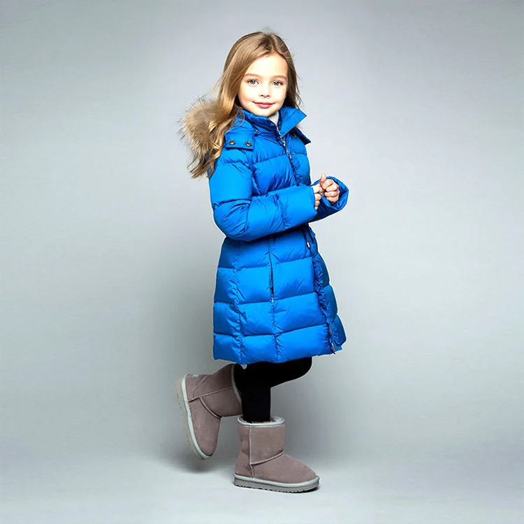 
Winter Baby Children Duck Down Padded Coat Kids Hooded Outerwear Girls Down Jacket 