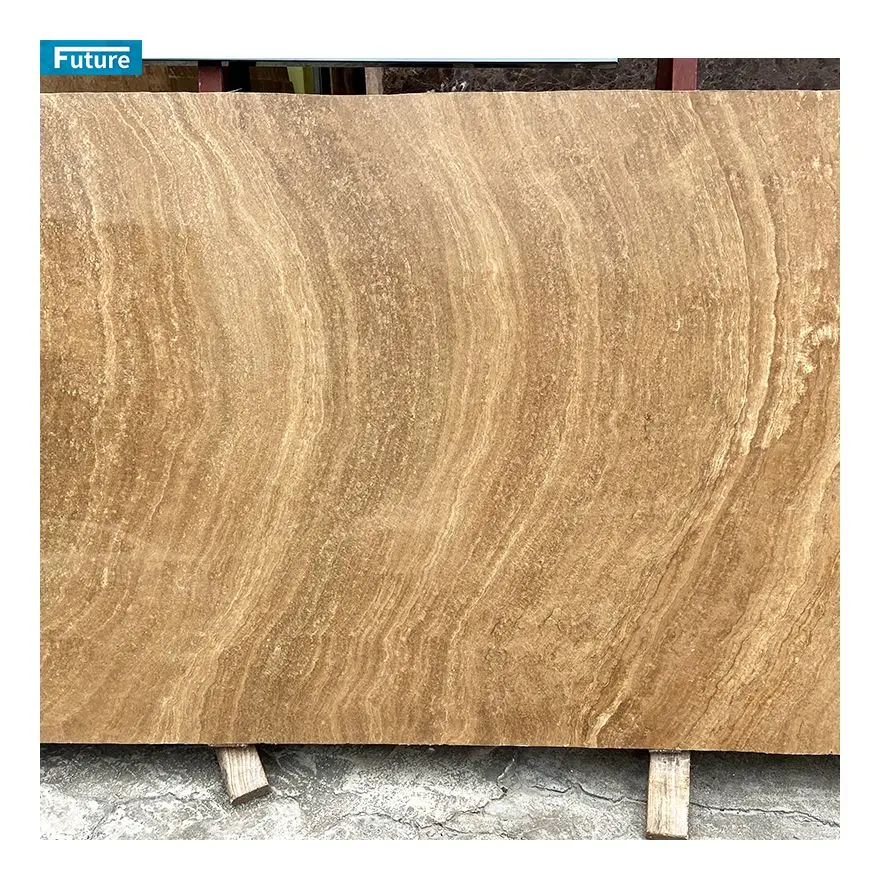Wholesale Light Brown Natural Marble Slab Tiles Customize Size Thick For Livingroom Bathroom Floor Wall Kitchen Countertop