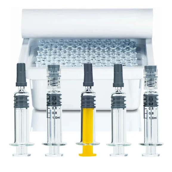 Sterile Oil Syringe with Plastic Metal Plunger 10ml 5ml 3ml 2ml 0.5ml Prefilled Luer Slip Luer Lock Glass Syringe 1ml