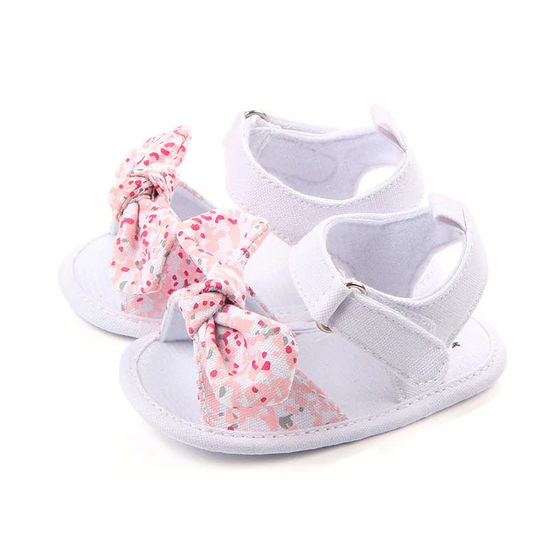 Холст с бантом для малышей новорожденных Shoes1 пара детей спортивный костюм маленьких мальчиков и девочек сандалии на нескользящей