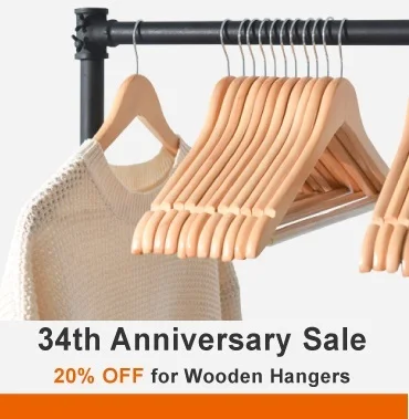 EISHO Factory Wholesale Custom-made Decorative Clothes Wooden Hanger Chinese Supplier Summer Wood Hangers
