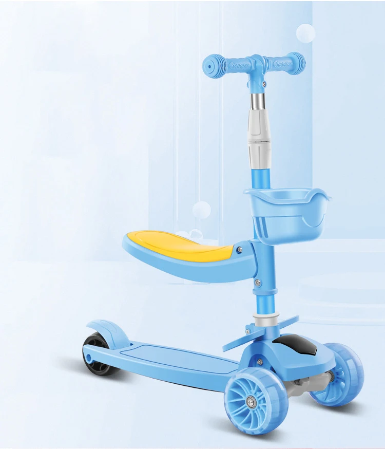 High quality folding kids 3 wheel electric scooter bike children with seat