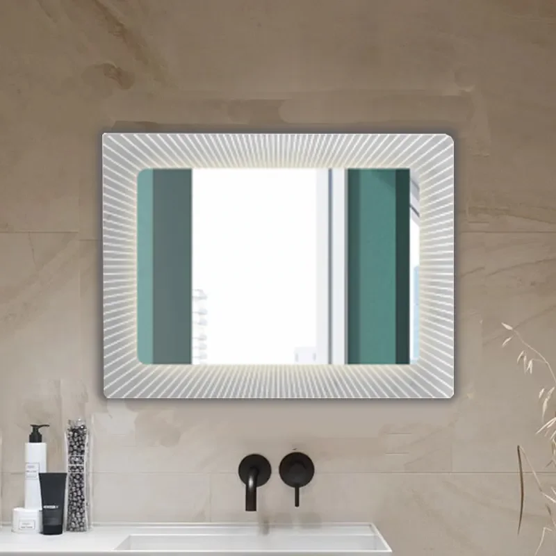 Norhs Smart Backlight Large Rectangular Wall Mirror Home Decor Modern Touch Screen Vanity Antifog Big mirror with light bathroom