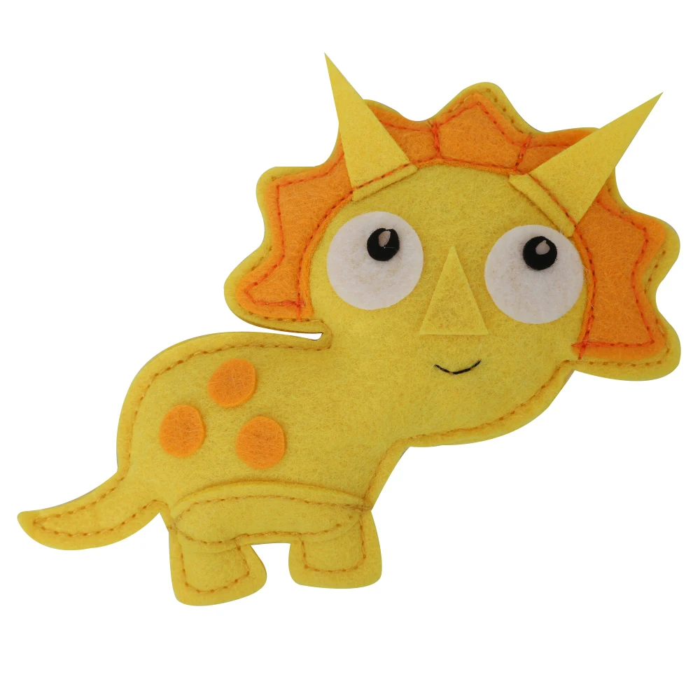 Handmade Felt Stuffed Animal Dinosaur Plush Toys Set Toddler Dino Toys High Quality Eco Friendly