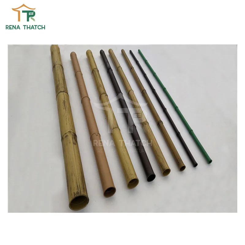 Anti-aging 5, 6, 7, 8, 9, 10, 11, 12 foot long synthetic bamboo pole artificial bamboo stick stake canes