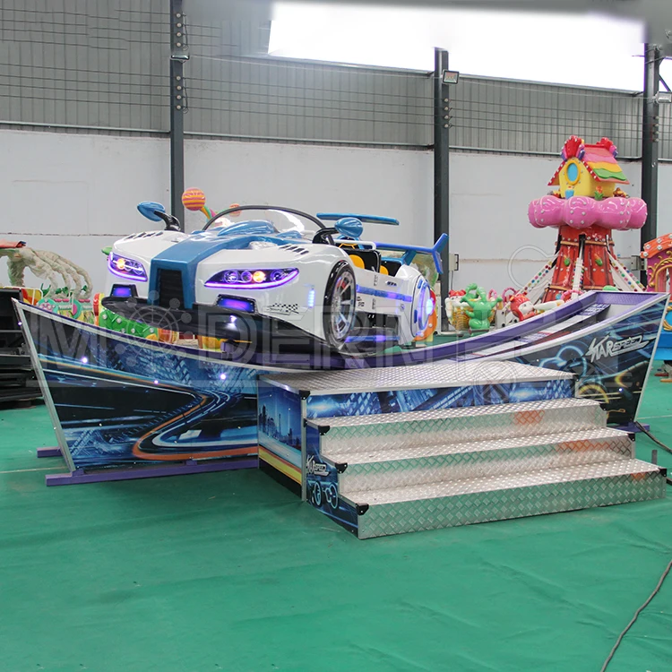 Best Price Indoor Kiddie Amusement Rides Rotating Flying Car Electric Single Track Mini Swing Car