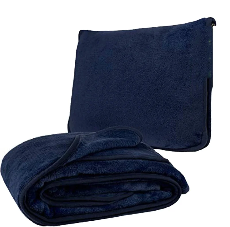 Bsci Travel Blanket Pillow Airplane Car Home or Office  Luggage Belt carabiner and Backpack Clip Travel Blanket