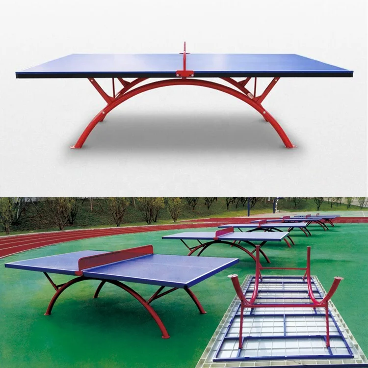 Removable Rainbow Ping Pong Table Legs SMC Outdoor Ping Pong Table