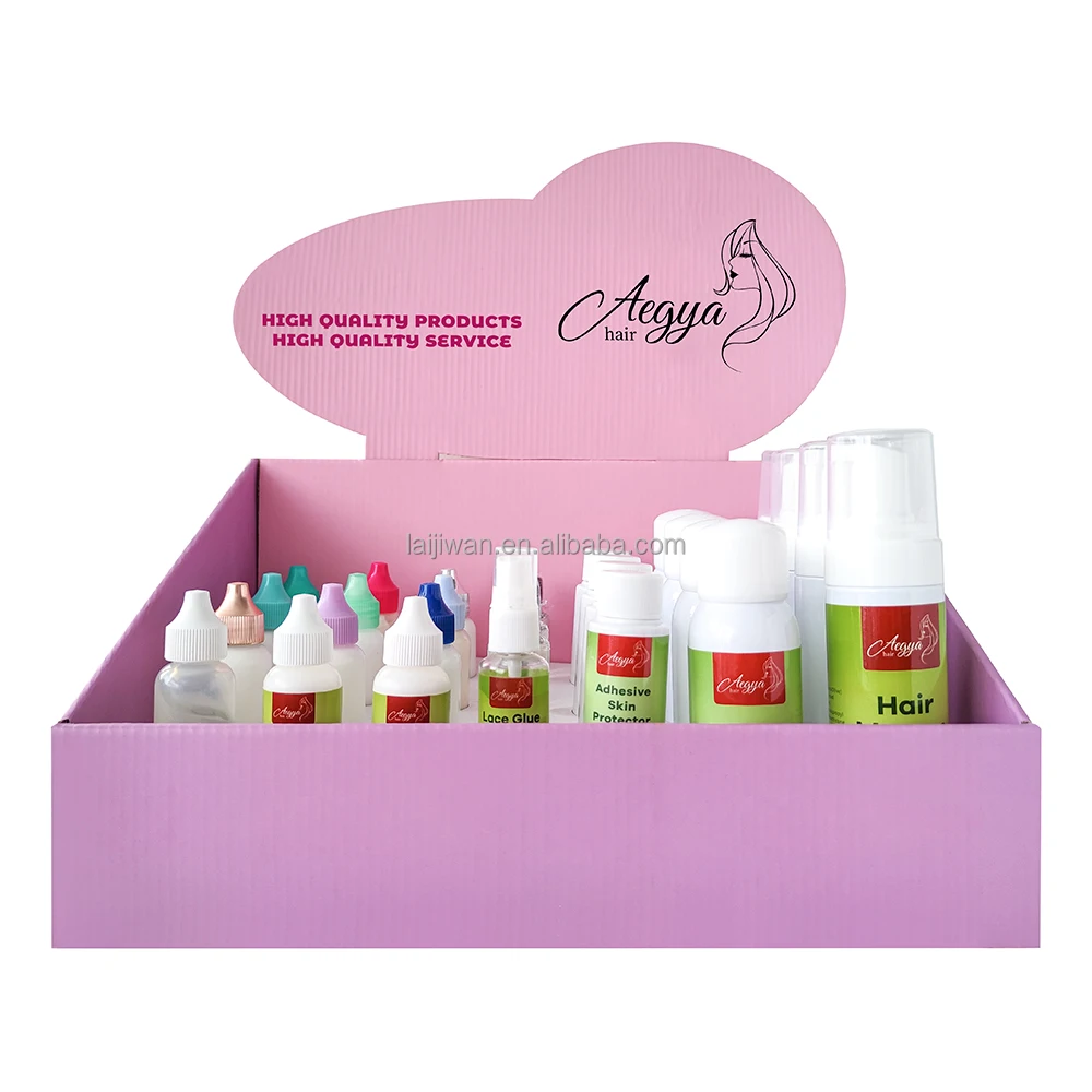 Custom Your logo Private Label Lace Wig Kit Packaging  Waterproof Hair Lace Glue pen Hair Styling Tools Custom Wig Install Boxes