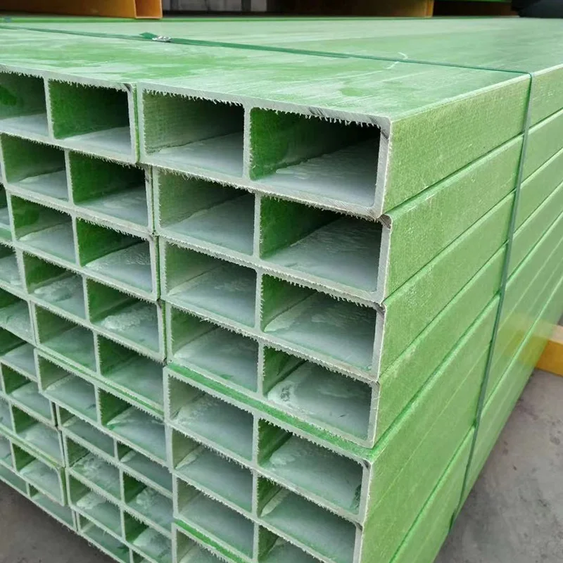 GRP/FRP Pultrusion Rectangular Tube Fiberglass Square Pipes