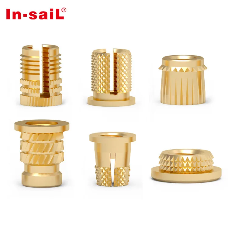 Высокоточные детали с ЧПУ высококачественные резьбовые вставки гайки прессованная гайка накаткой прорезью Резьбовая вставка для пластика ABS PP