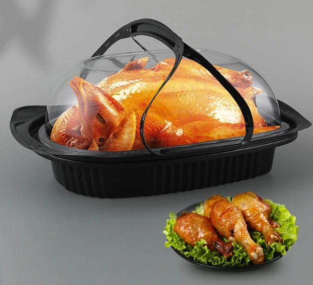 New Design Superior Quality Custom PsP Roast Chicken Box Disposable Divided Food Containers Small