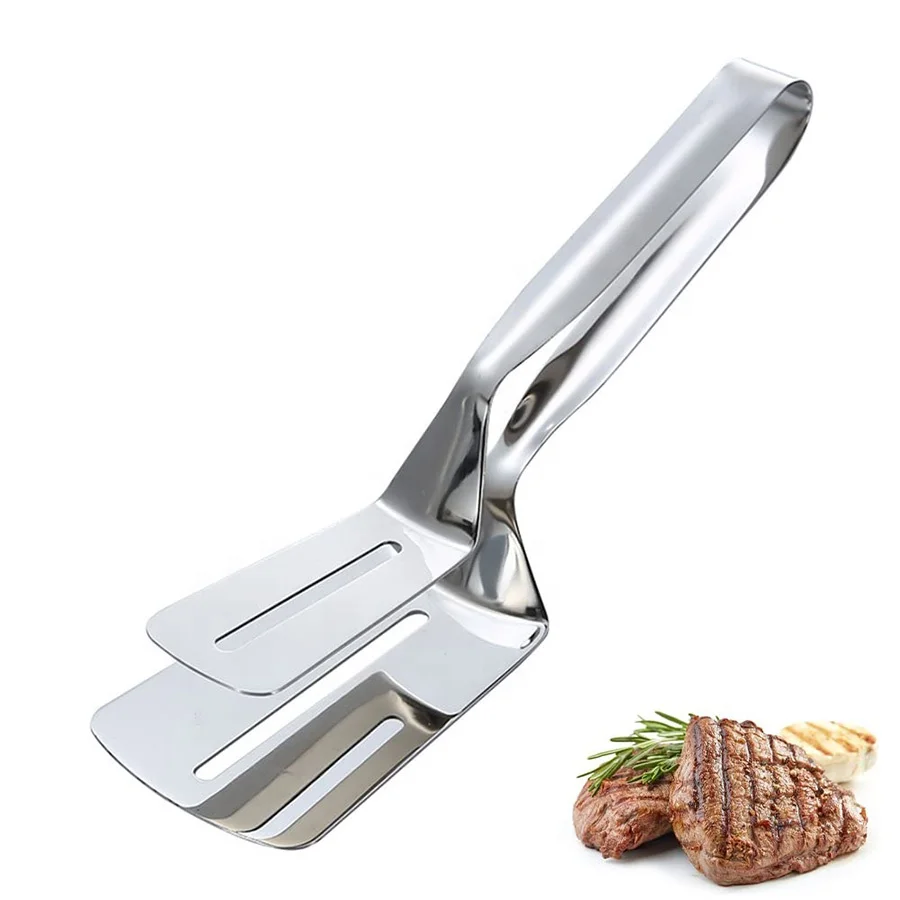 TOALLWIN kitchen gadgets accessories food steak bbq tongs grill clamps stainless steel food spatula tongs kitchen food tongs