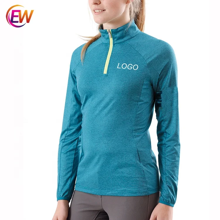 EW 2021 Custom Long Sleeves Quick Dry Fit Equestrian Shirts Horse Riding Shirts For Women