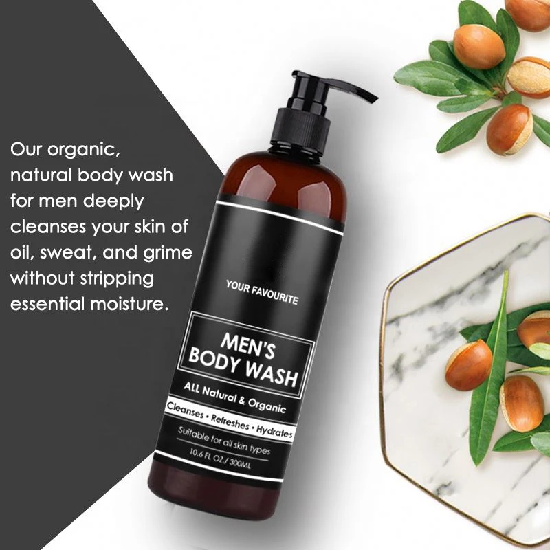 Private Label Natural Body Wash Refreshing whitening Moisturizing mens body wash shower gel