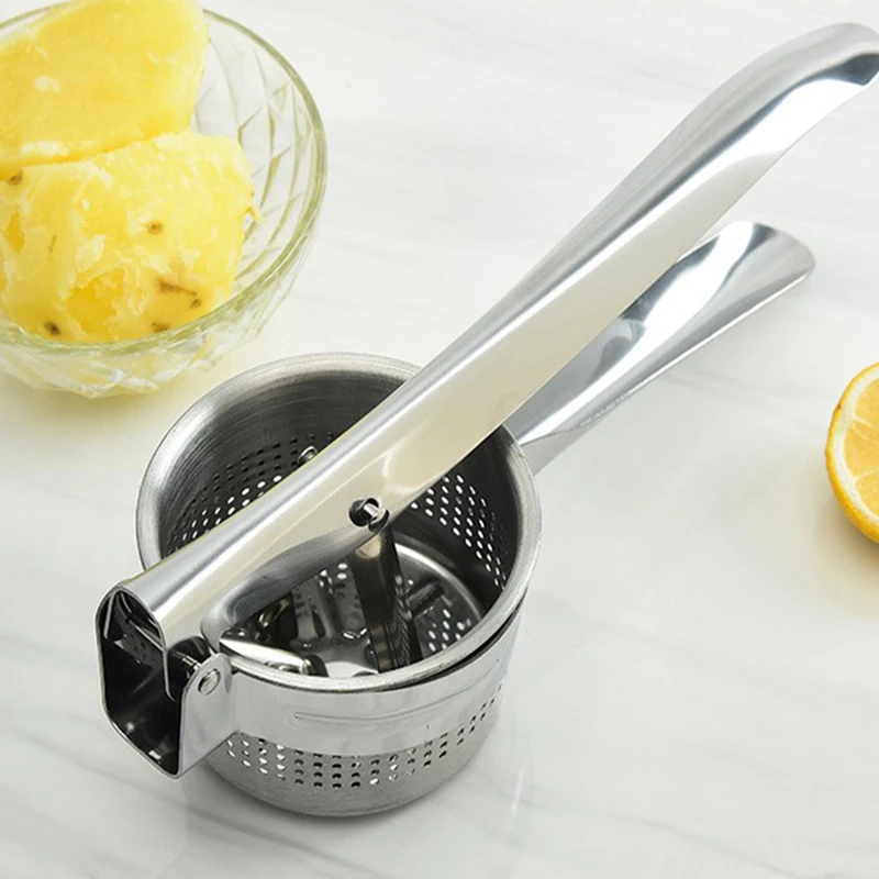 Premium Extra Large Kitchen Tool Carrots Yams Sorts Root Stainless Steel Potato Ricer With Long NonSlip Handle