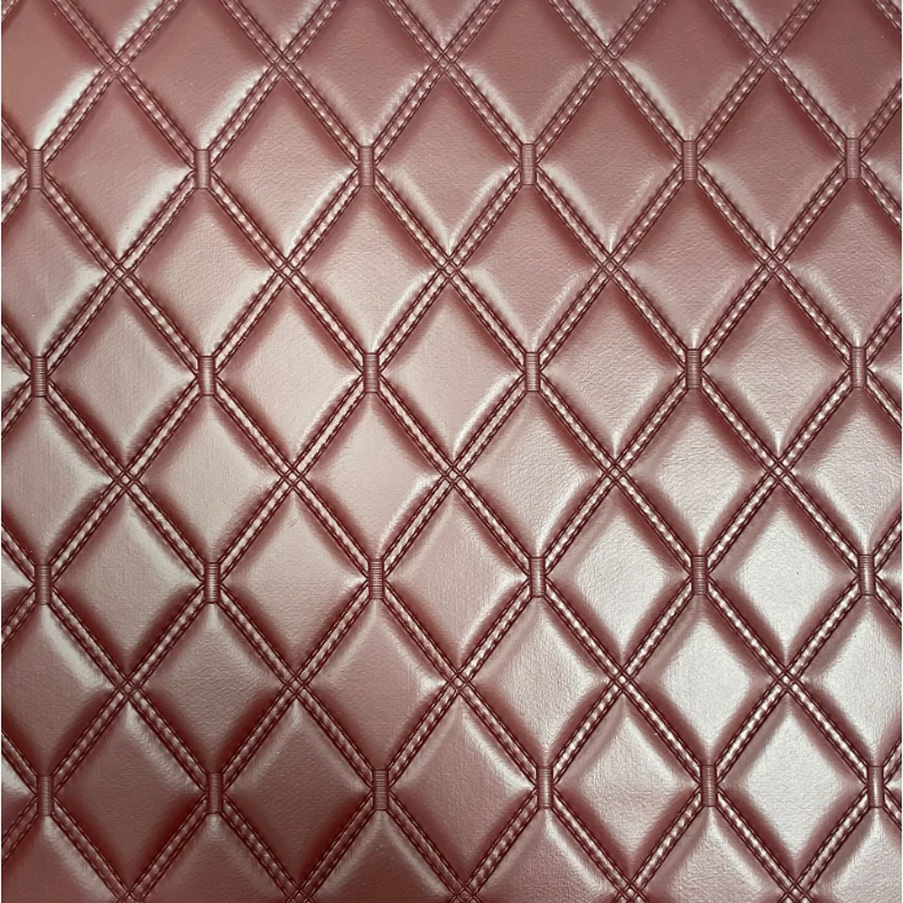 3D Embossed Faux Synthesis Leather,Fake Thread Embroidery Leather Material For Car Floor Mats