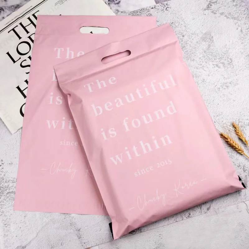 Clothes Apparel Tear Proof Plastic Packaging Custom Logo Printed Shipping Mail Envelops Poly Mailing Mailers Mailer Bag Handle