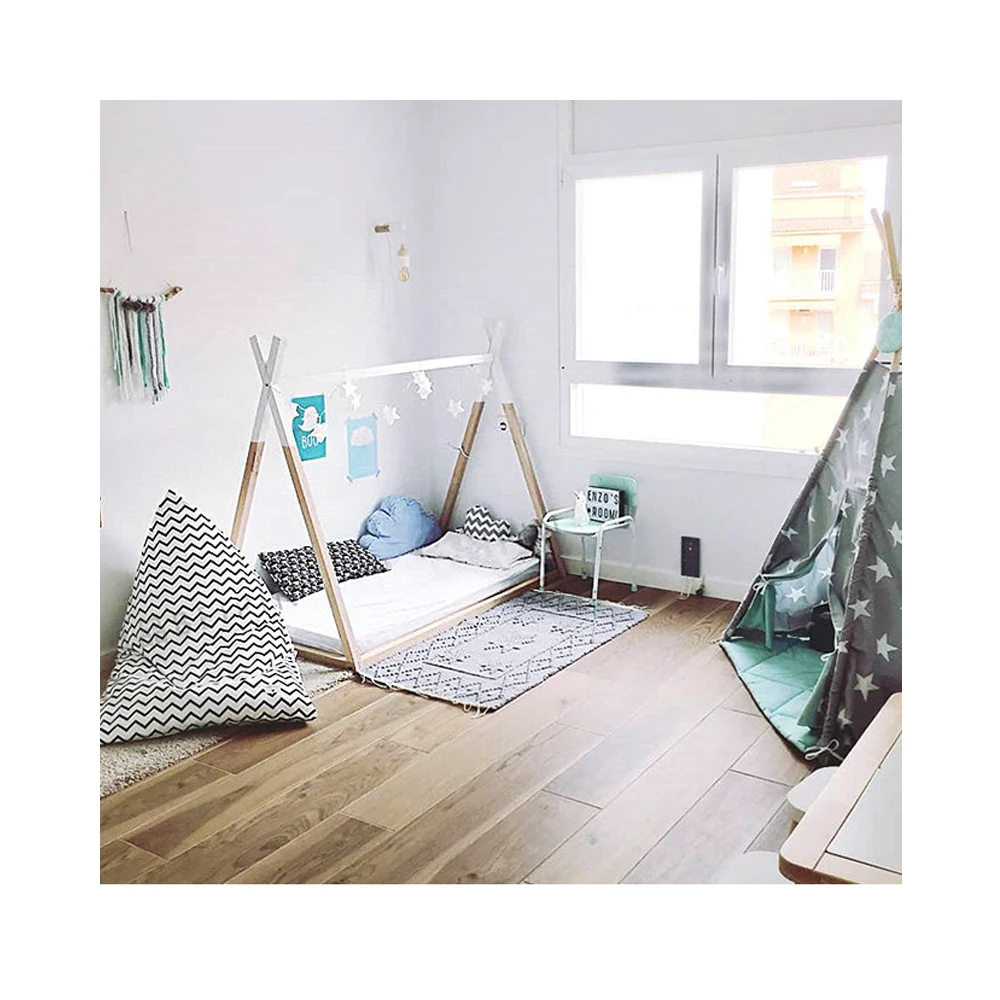 CHOC CHOCK Hot Selling Children Furniture Solid Wood Bed For Kids Bed Blue For Boy Girl