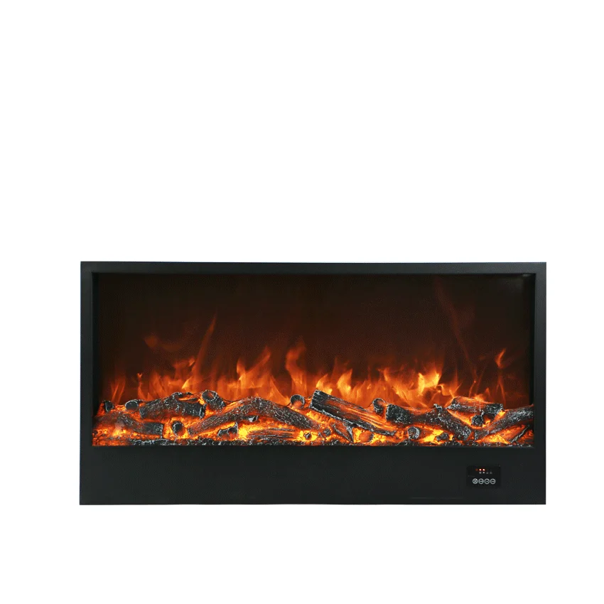 Artificial fire  fireplace electric decorative flame with remote control and display