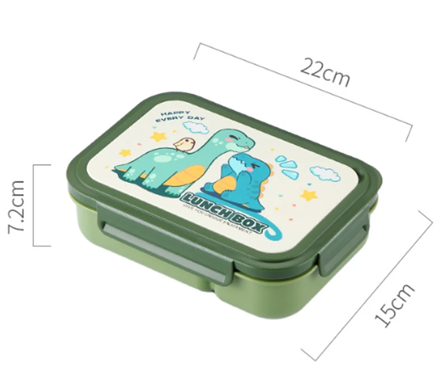 1200 мл пластиковый мультяшный дизайн милый 4-х Порционный Ланч-бокс с бенто с ковшом и Набором столовых приборов